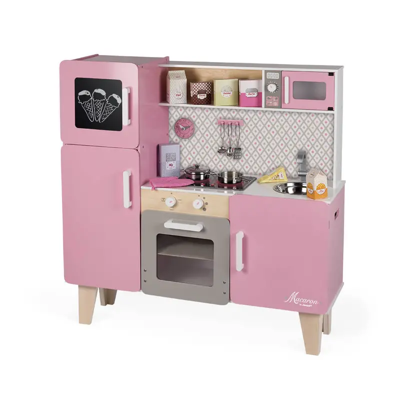 Janod Macaron Maxi Wooden Kitchen – Whimsical Play Kitchen For Children 1
