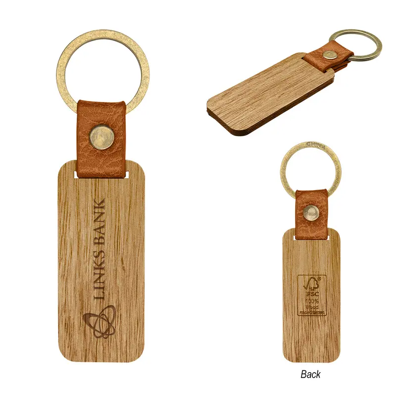 Jarvis Solid Wood Key Ring – Dark Stain Finish 1