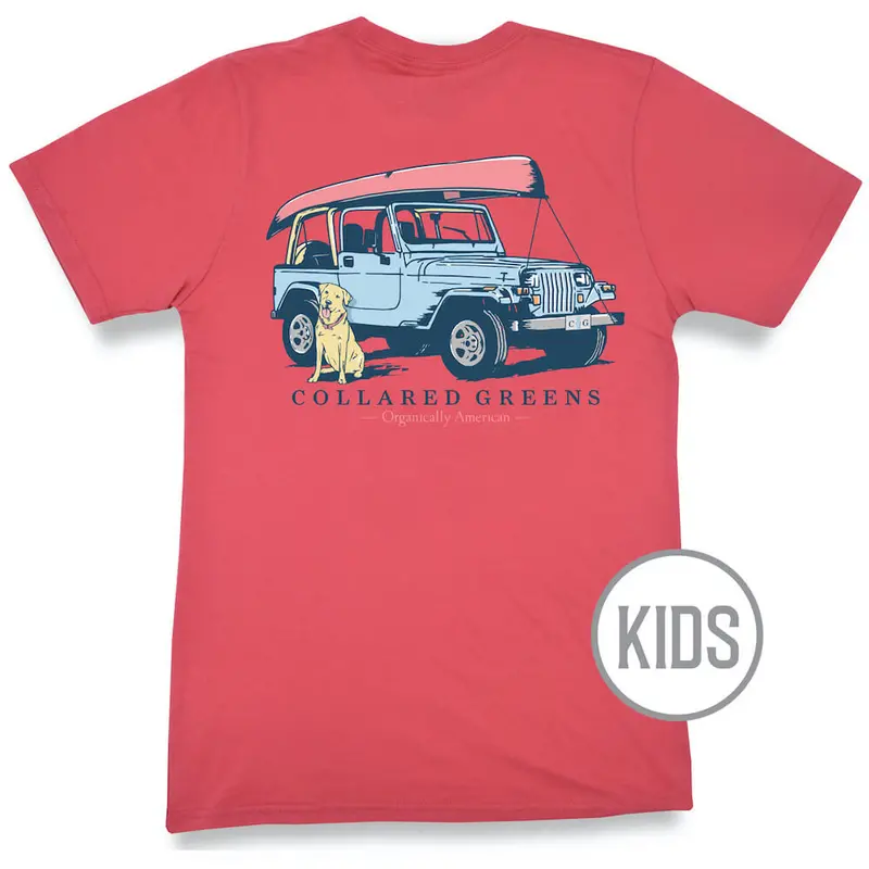 Jeep Dog Kids' Coral Short Sleeve T-Shirt 1