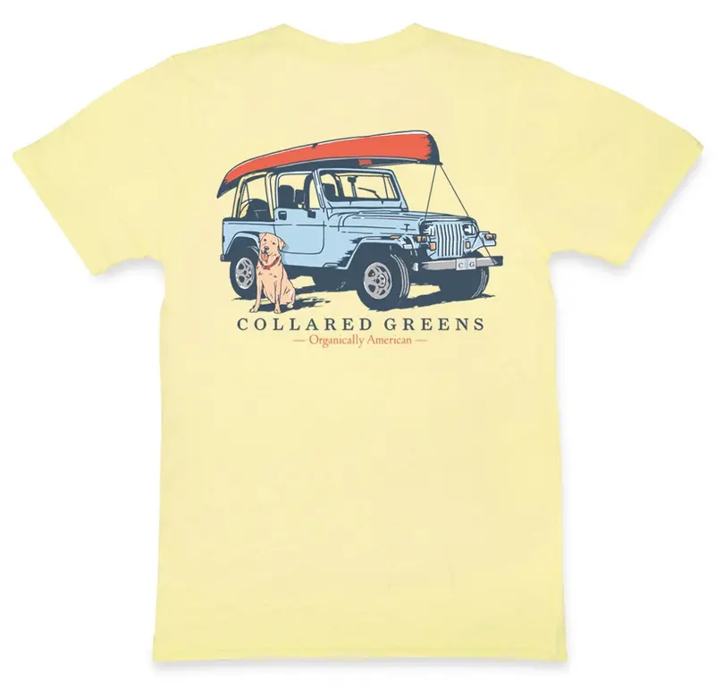 Jeep Dog Short-Sleeve Tee In Metallic Gold Cotton 1