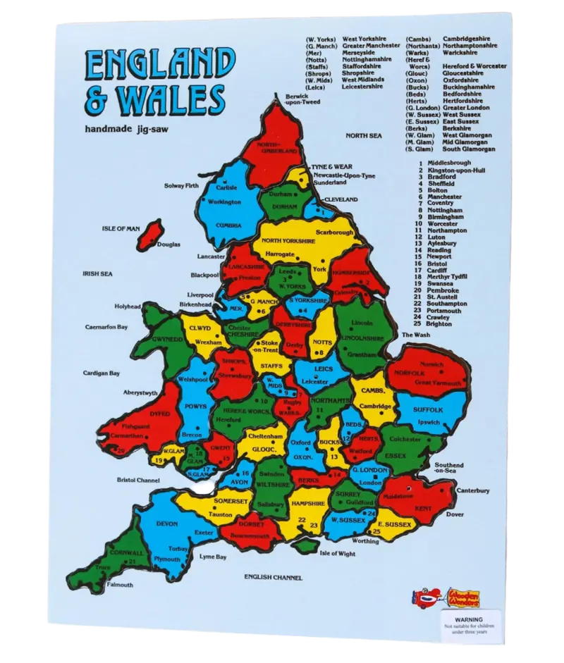 Jigsaw Puzzle Featuring Map Of England And Wales 1