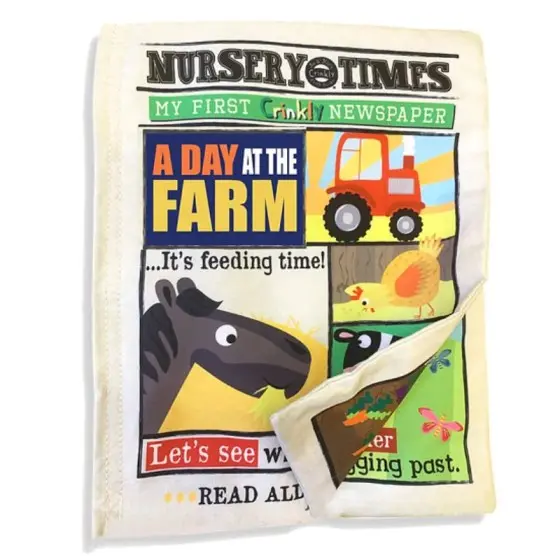 Jo & Nic Crinkly Cloth Book: Farm Animals For Babies 1