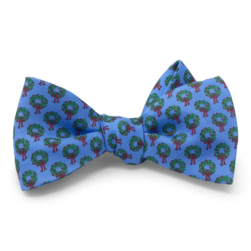 Jolly Wreaths Blue Bow Tie 1