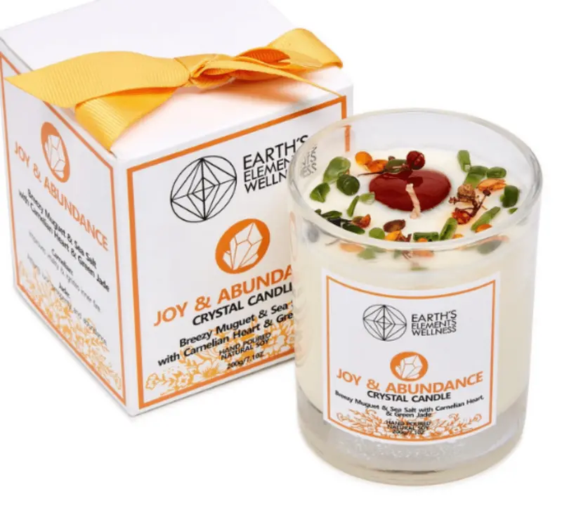 Joy & Abundance Soy Candle – Earth Elements Wellness Collection 1