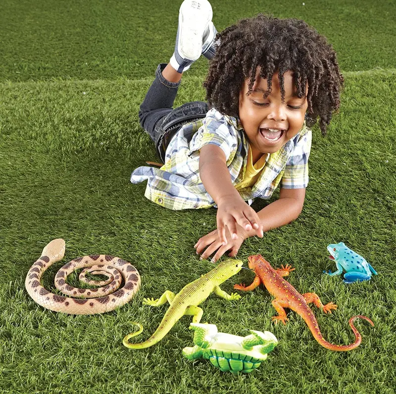 Jumbo Reptile And Amphibian Animal Figures – Educational Wildlife Collection 1