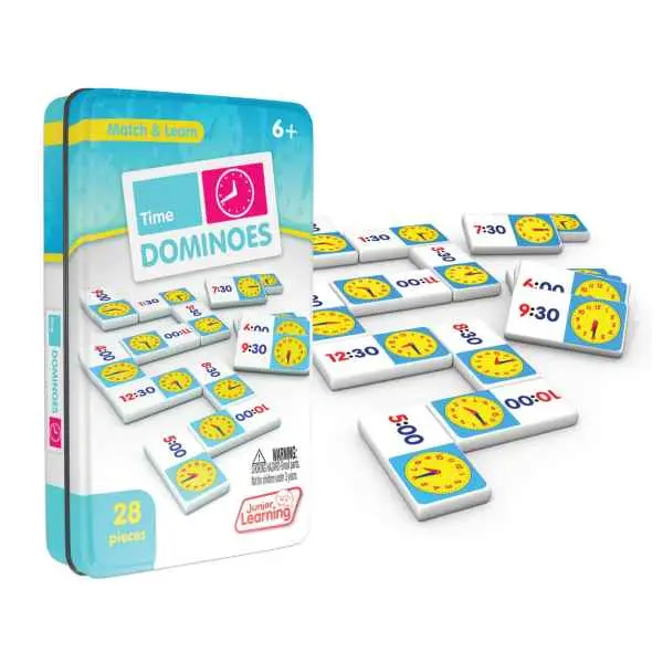 Junior Learning Time Dominoes – Clock Reading & Telling Practice Game 1