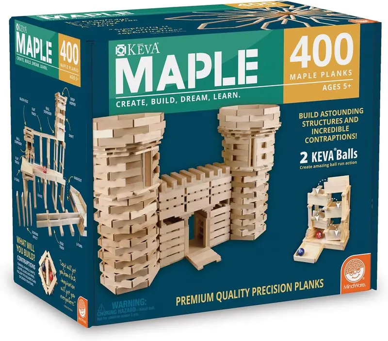 Keva Maple Wooden Plank Building Set – 400 Pieces 1