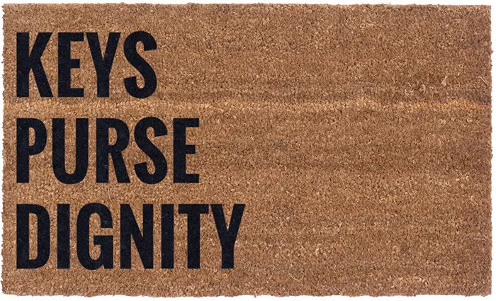 Keys & Purse Dignity Pvc-Backed Coir Doormat 1