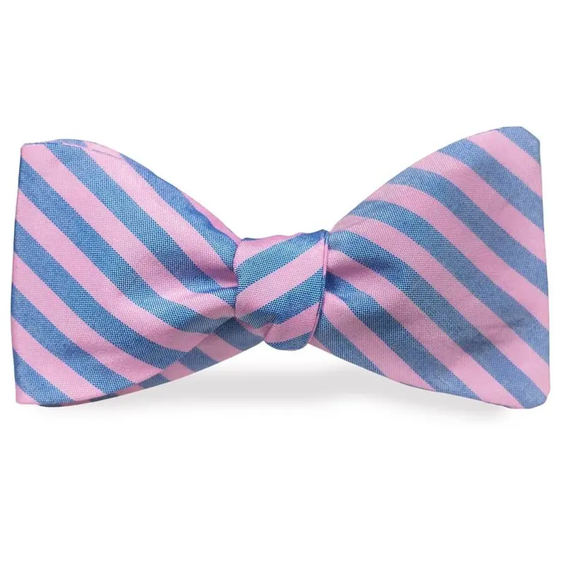 Kiawah Blue And Pink Bow Tie 1