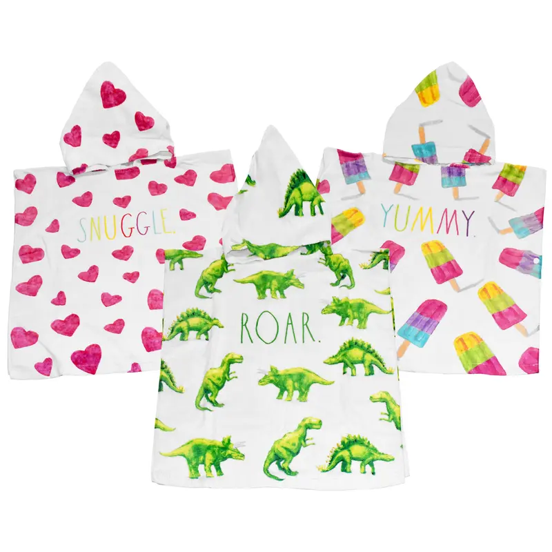 Kids Towel Poncho And Beach Ball Bundle 1