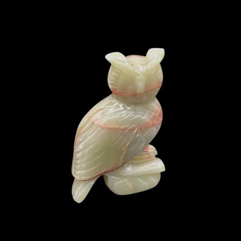 Large Onyx Owl Figurine – Sleek Polished Stone Sculpture 1