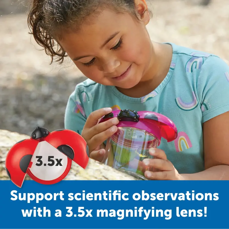 Learning Resources Big View Bug Jar – Transparent Insect Habitat With Magnifier Lid 1