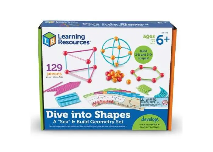 Learning Resources Dive Into Shapes! Ocean-Themed Geometry Building Set 1