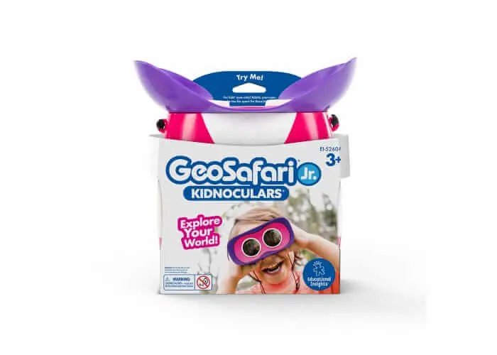 Learning Resources Geosafari Jr. Kidnoculars – Pink Shockproof Binoculars For Young Explorers 1