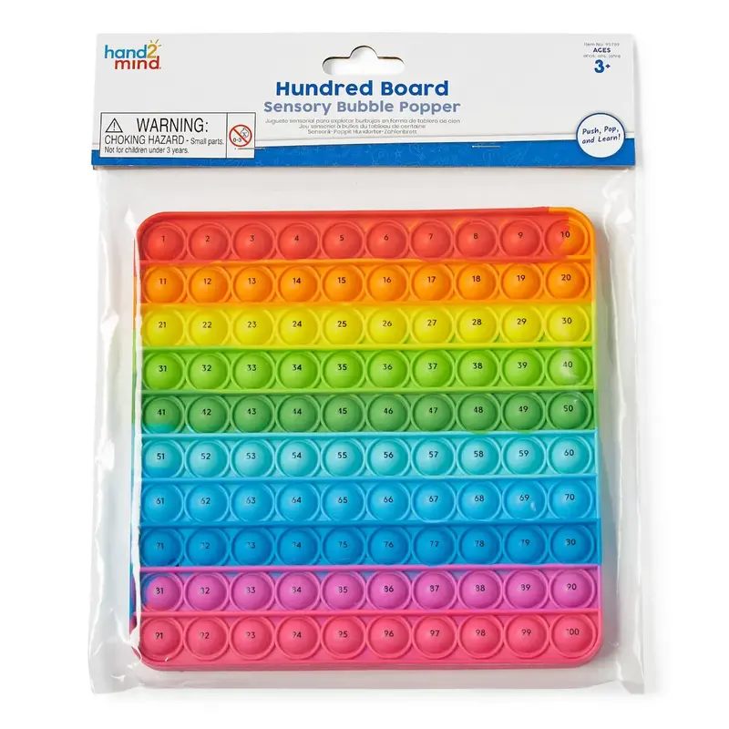 Learning Resources Hundred Board With Tactile Bubble Popper Activity Mat 1