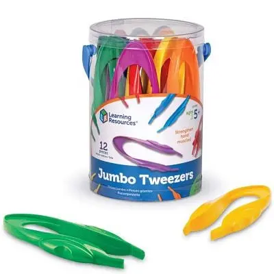Learning Resources Jumbo Tweezers – 12-Piece Fine Motor Skill Development Set 1
