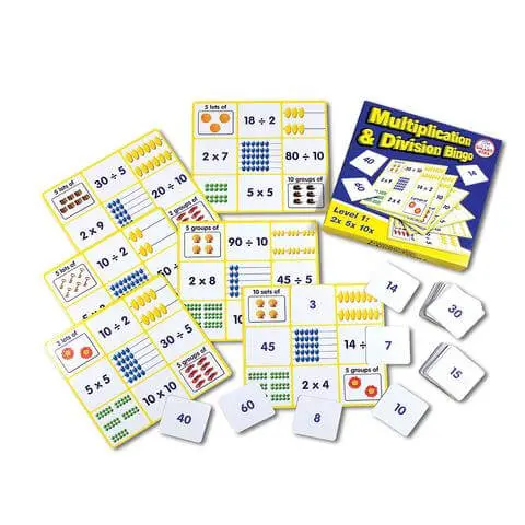 Level 1 Multiplication & Division Bingo – Educational Math Game 1