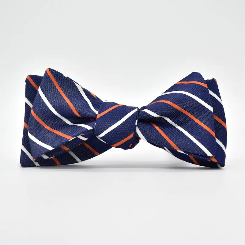 Lewis Navy And Orange Bow Tie 1