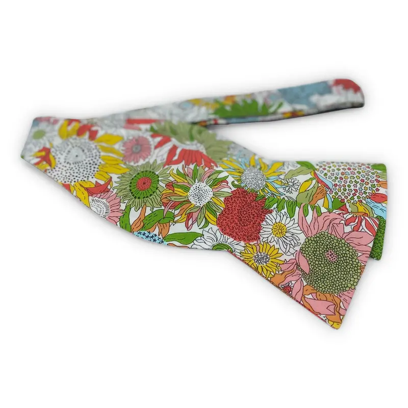 Liberty Caversham Coral And Green Bow Tie 2
