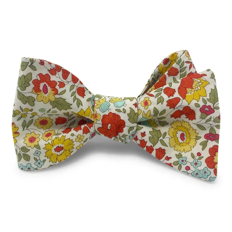 Liberty Wycombe Red And Yellow Bow Tie 1