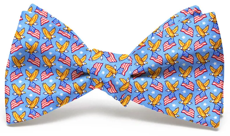 Light Blue American Eagle Bow Tie 1