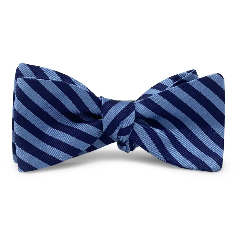Light Blue And Navy Kiawah Bow Tie 1