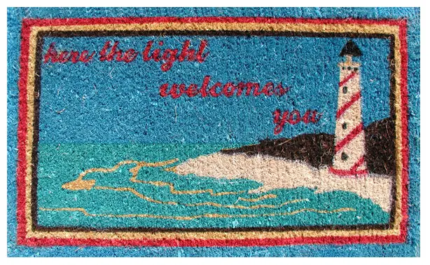 Lighthouse Silhouette Coconut Doormat 1