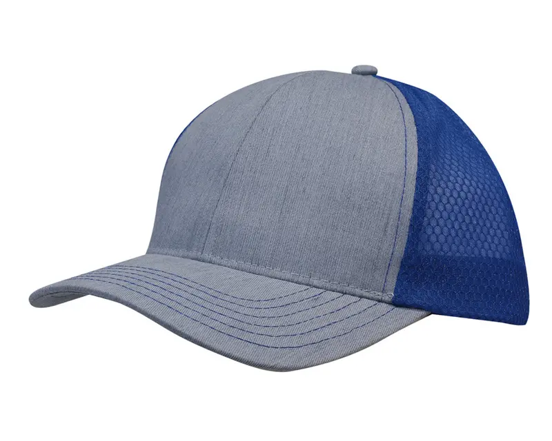 Lightweight Brushed Poly-Cotton Marle Cap With Honeycomb Mesh Venting 1