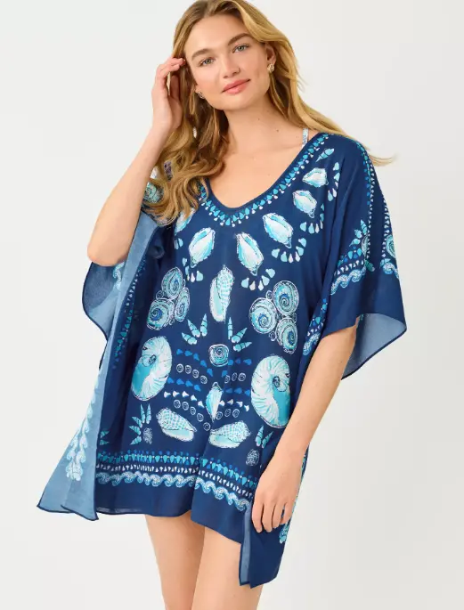 Lilly Pulitzer Airsy Starlight Navy Cover-Up Dress 1
