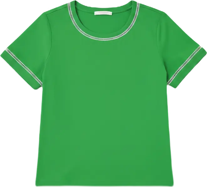 Lilly Pulitzer Clairmont Ladder-Lace Knit Top – Emerald Green Textured Detail 1