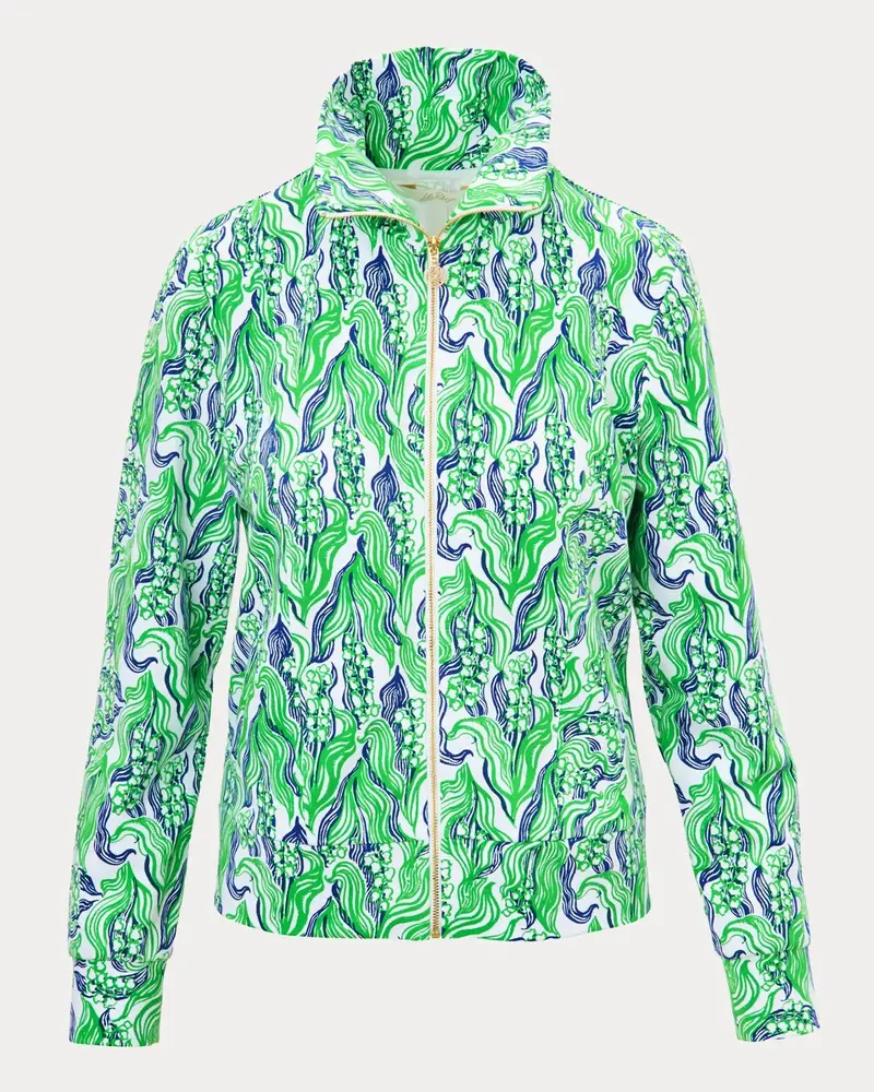 Lilly Pulitzer Eleni Zip-Up Jacket – Upf 50+ Lightweight Layer 1