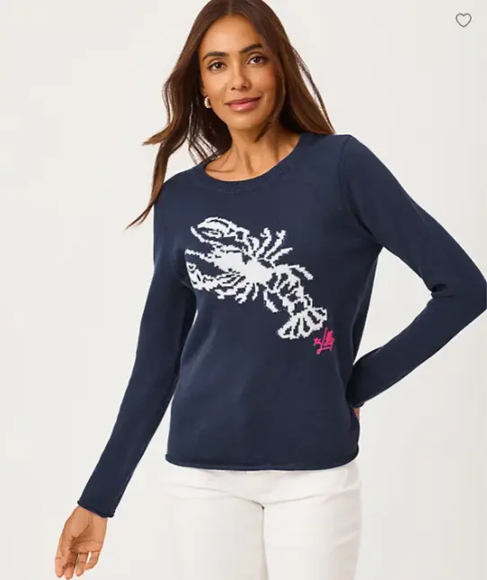 Lilly Pulitzer Kellyn Low Tide Navy Knit Sweater 1
