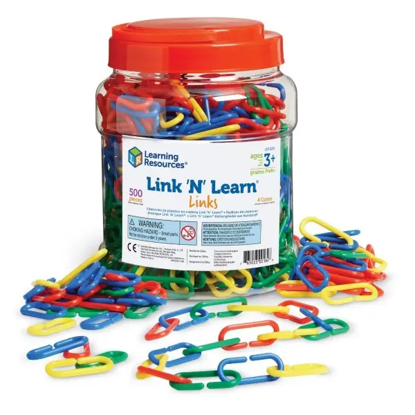 Link 'N' Learn Assortment – 500-Piece Interlocking Learning Links 1