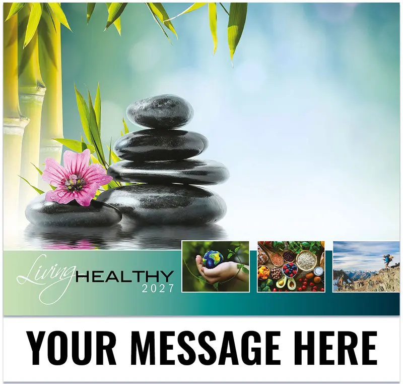 'Living Healthy' 2027 Wellness Calendar – Fitness, Nutrition & Mindfulness Focus 1