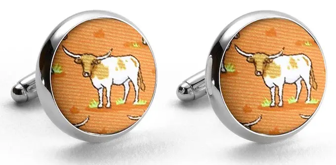 Longhorn Country Orange Cufflinks 1