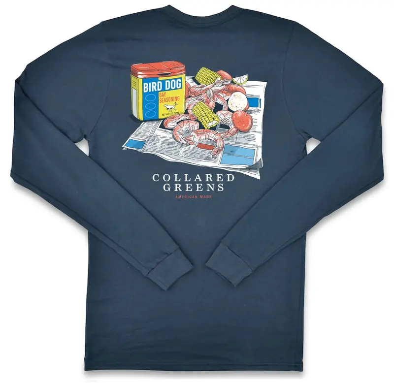 Lowcountry Boil Steel Blue Long Sleeve T-Shirt 1