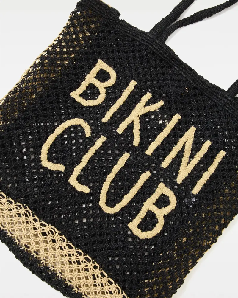 L*Space Bikini Club Carryall Bag In Navy And Beige 1