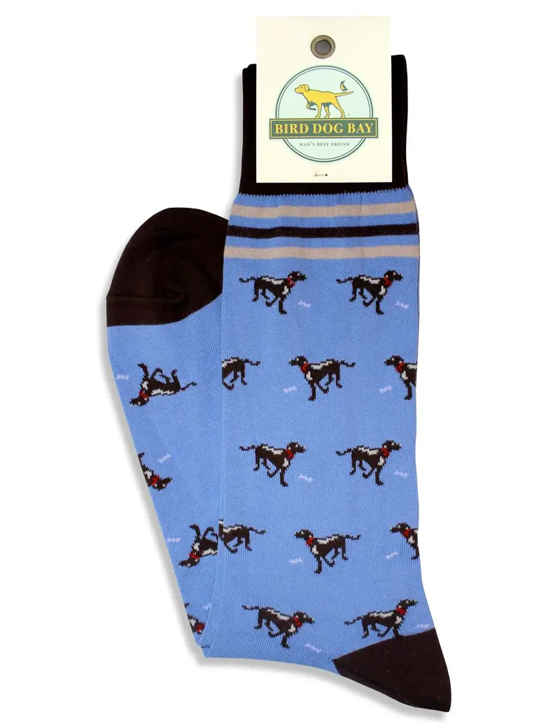 Lucky Labs Blue And Black Crew Socks 1