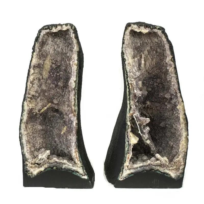 Luxury Amethyst Geode Cathedral Duo – Elegant Home & Office Decor 1