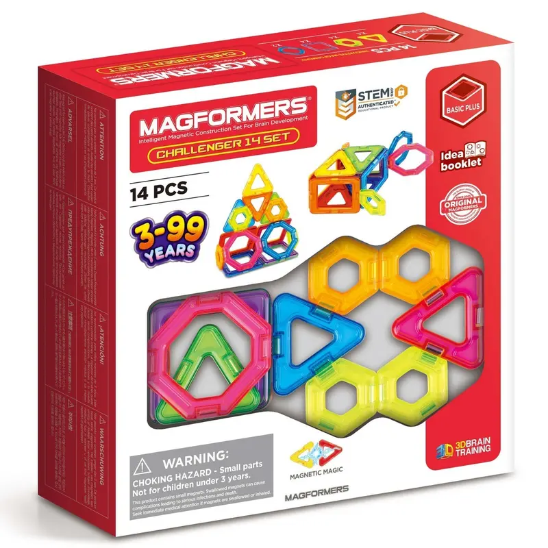 Magformers Challenger Set – 14-Piece Magnetic Construction Toy 1