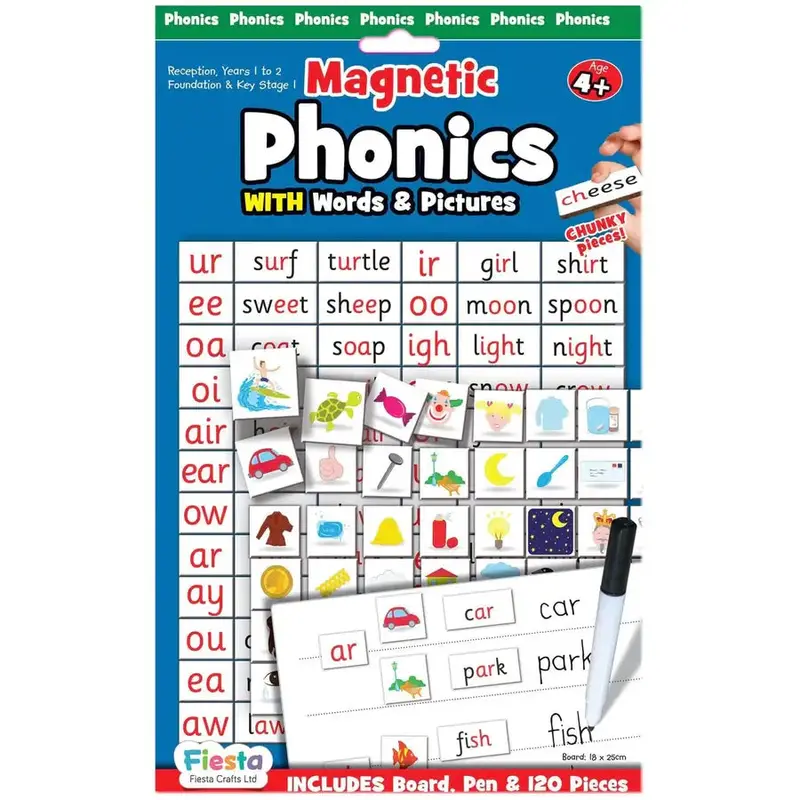 Magnetic Phonics Kit — Letters, Words, And Illustrated Vocabulary Cards 1
