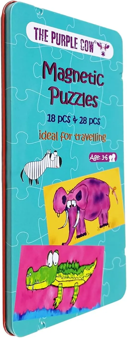Magnetic Purple Cow Puzzle – Educational Play Set 1