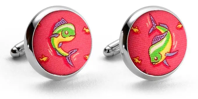 Mahi Madness Fuchsia Cufflinks 1