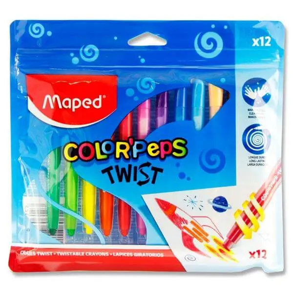 Maped Colour'Peps Twistable Crayon Pencils – Pack Of 12 1
