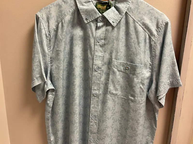 Marsh Wear Hagood Short-Sleeve Woven Shirt – Lightweight Linen-Blend Casual Top | Bhi