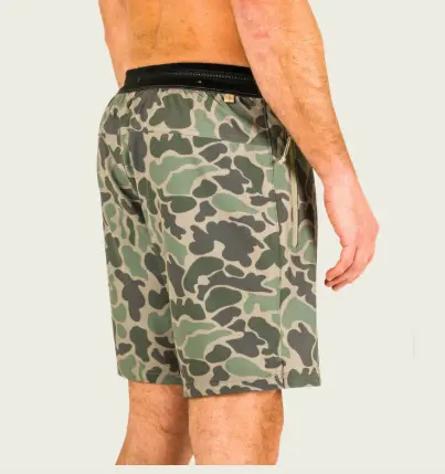 Marsh Wear Tidelock Performance Boardshorts – Green Mallard Camo 1