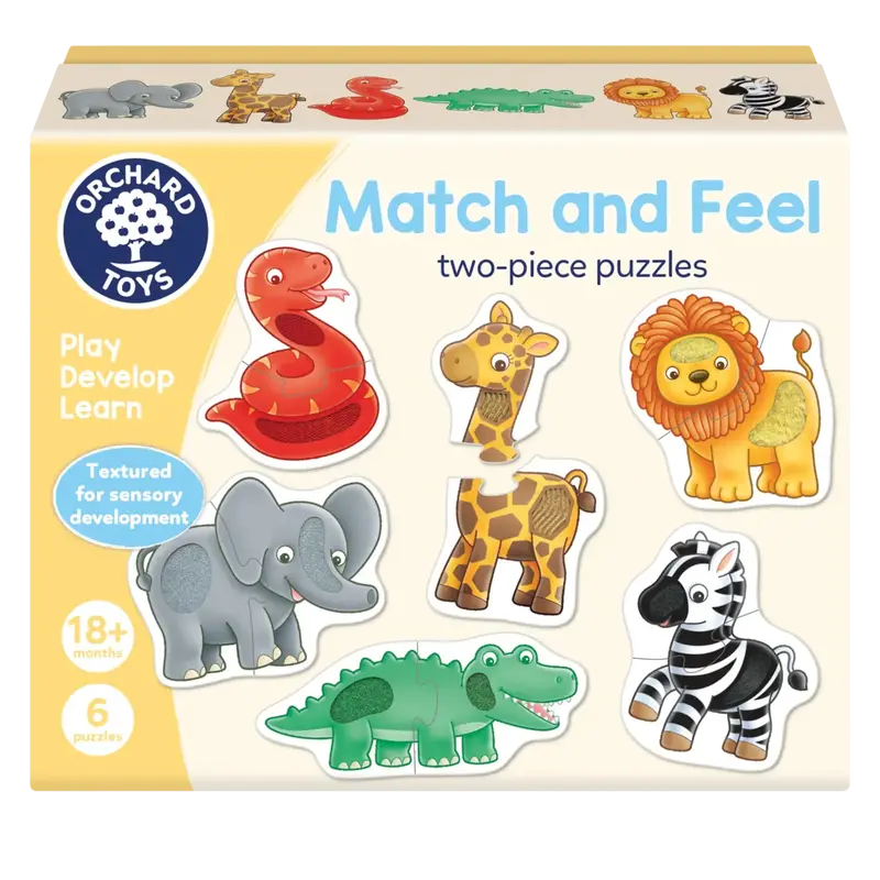 Match & Feel Two-Piece Texture Puzzle – Sensory Matching Game 1