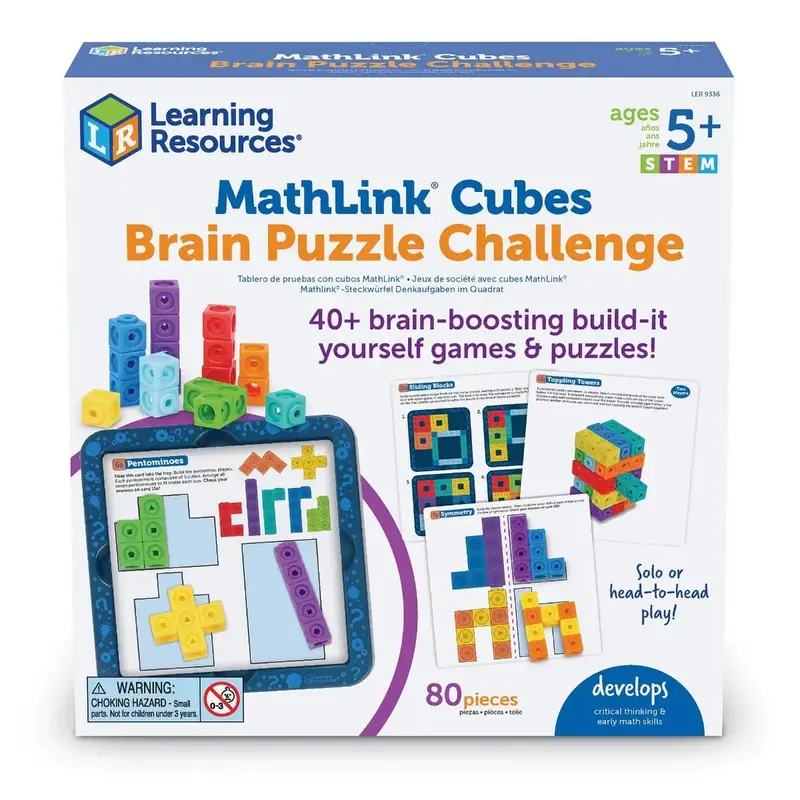 Mathlink® Cubes Brain Puzzle Challenge – Hands-On Math Reasoning Kit 1