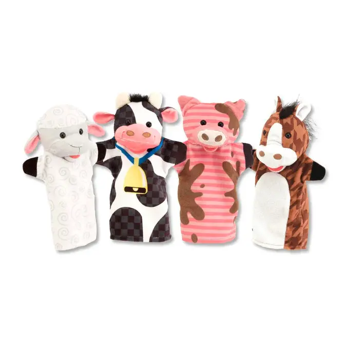 Melissa & Doug Farm Friends Hand Puppet Set For Kids 1