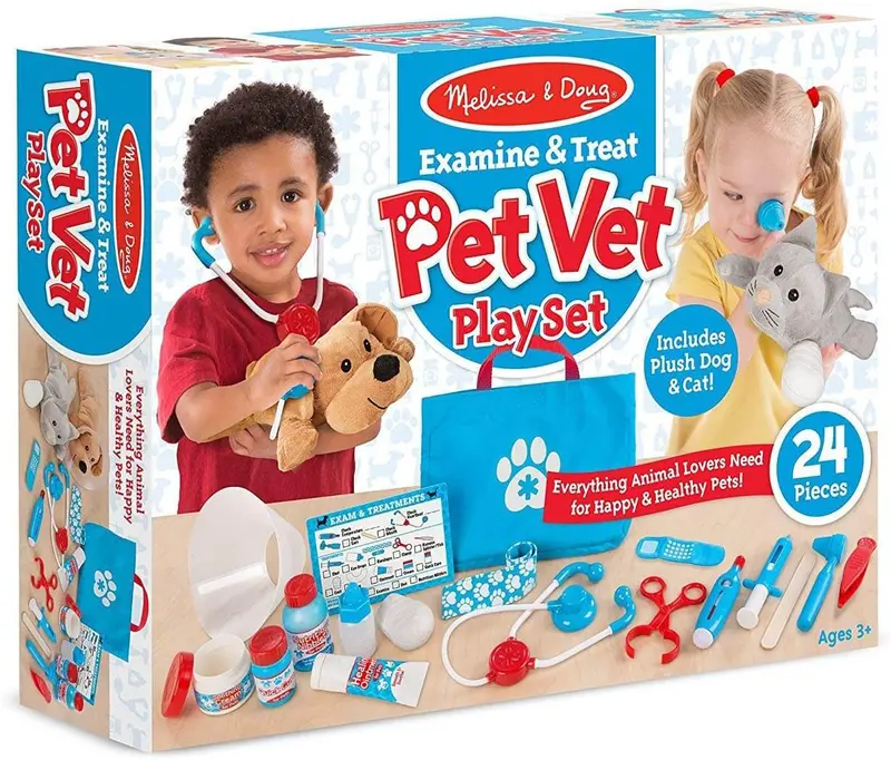 Melissa & Doug Pet Vet Play Set – Role-Play Animal Care Toy 1